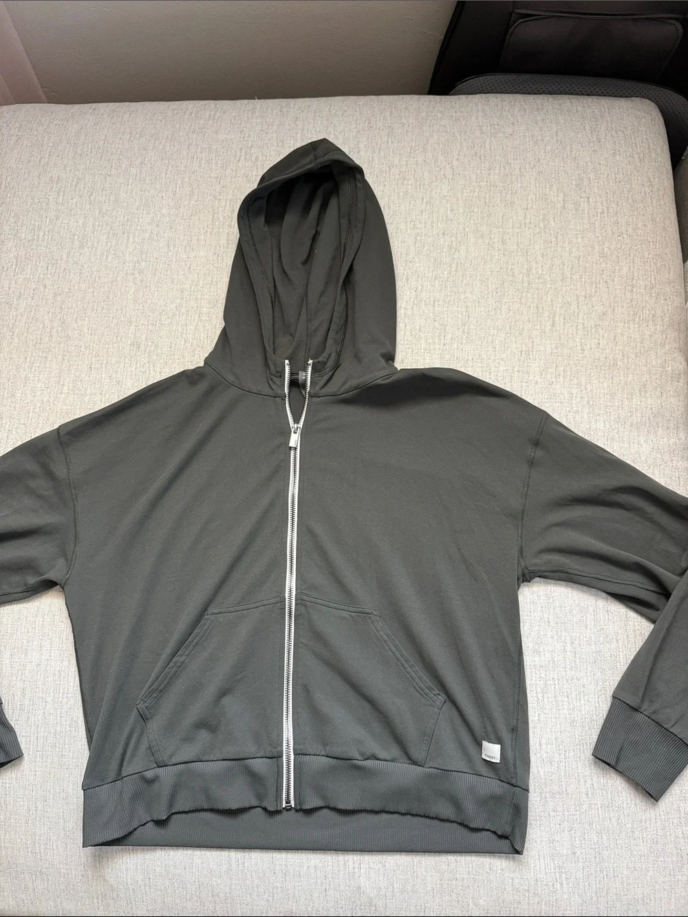 Vuori Dark Green Full-Zip Hooded Sweatshirt - Picture 1 of 5